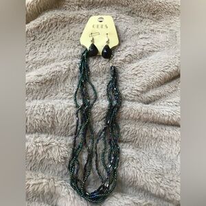 ♥️5/$20 ODES Metallic Green and Purple Jewelry Set
